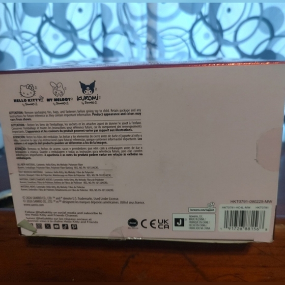 Hello Kitty Plush Trio with Pink, Purple, Cream Accents - Picture 3 of 3